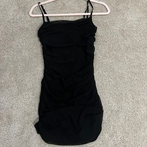 Hollister Black Rushed Mini Dress